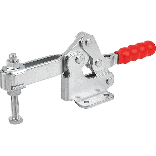Kipp Toggle Clamp, Horizontal Foot, Standard, F2=6000, Adjustable Clamping Spind M12X100, Steel Electro K1241.06000 - main